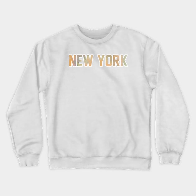 New York Pastel Tie dye Crewneck Sweatshirt by maccm
